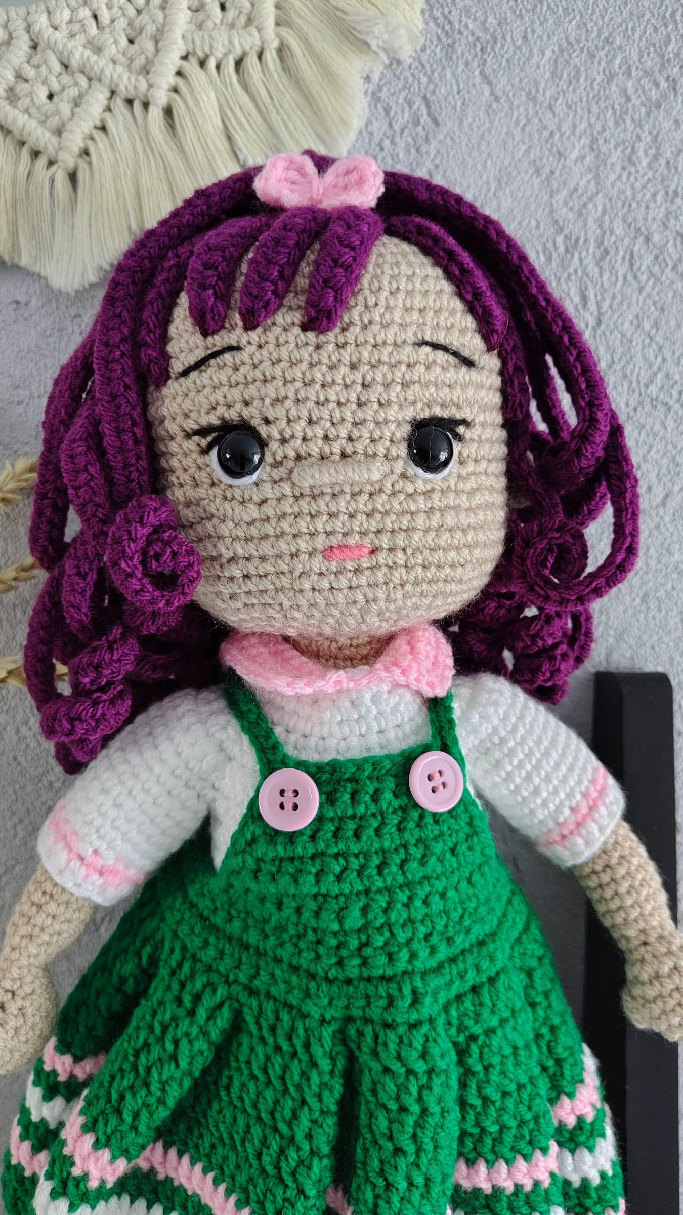 Boneca "Angelina" de crochê - feita à mão - Decoração para quarto infantil – photo 2